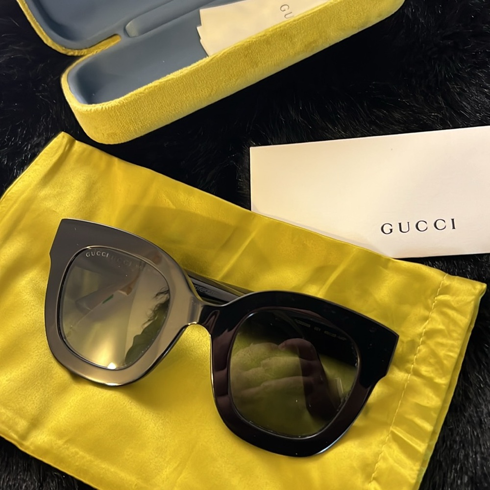 NEW GUCCI ROUND-FRAME ACETATE SUNGLASSES WITH STAR - Picture 7 of 9